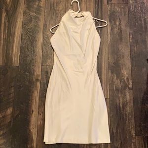 Satin Cowl Neck Dress